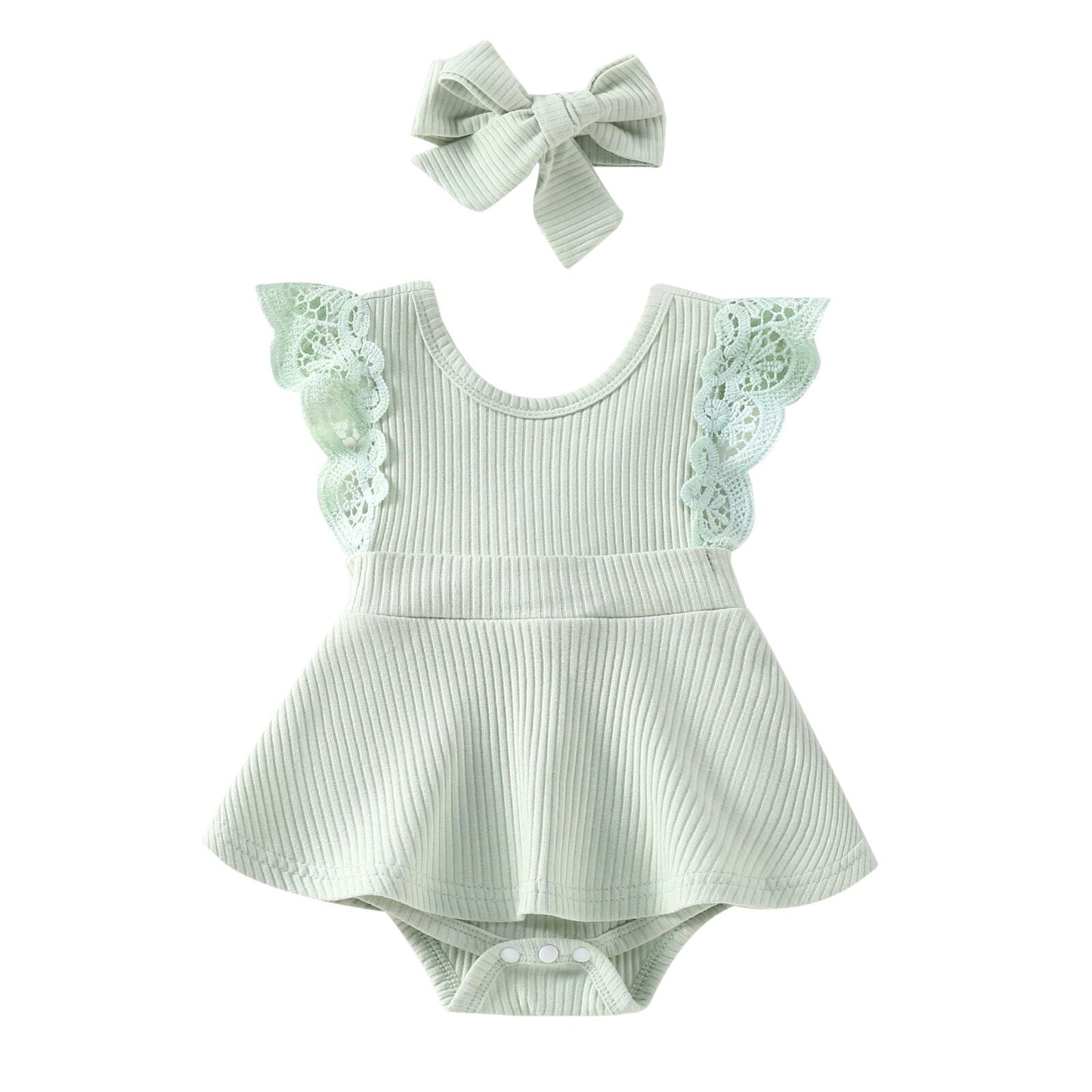 Conjunto de mono y diadema de colores caramelo