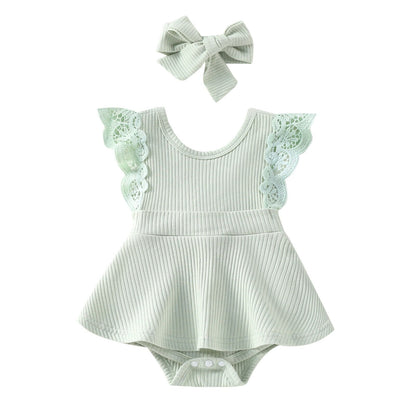 Conjunto de mono y diadema de colores caramelo