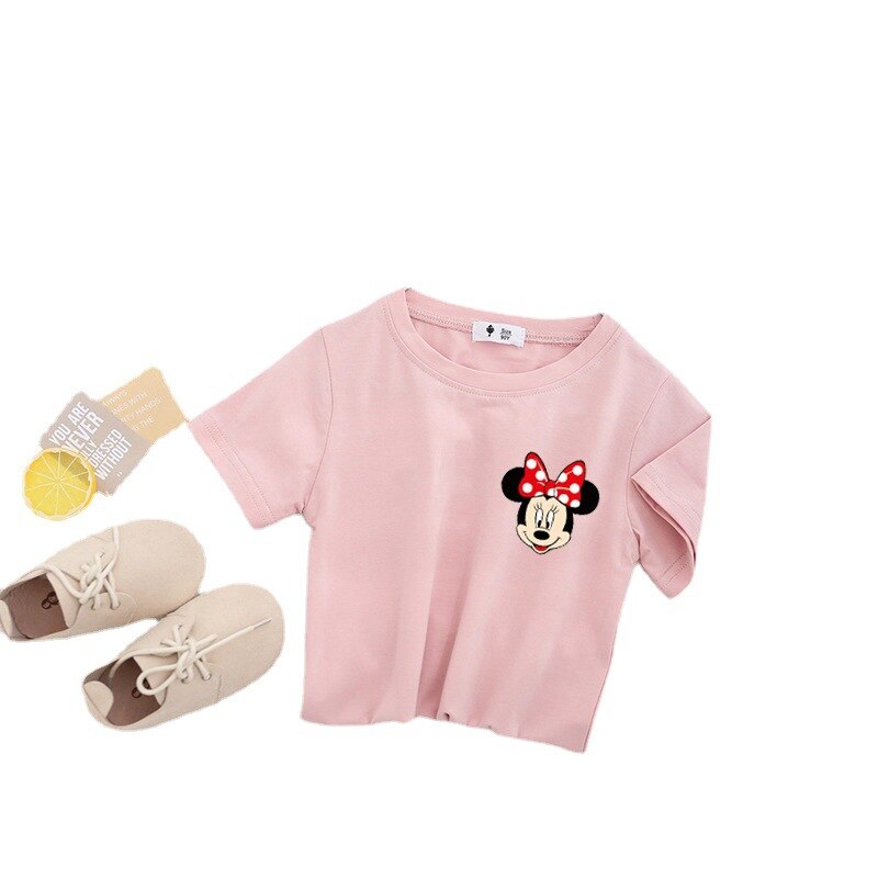 Camiseta de manga corta de Minnie de dibujos animados 