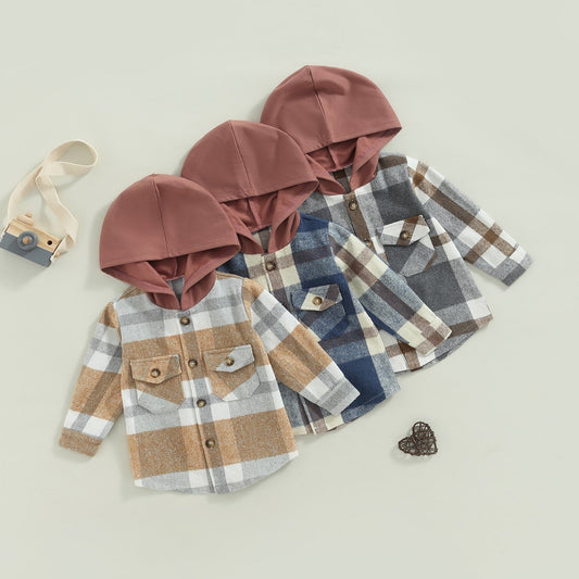 Blusa con capucha de ajedrez