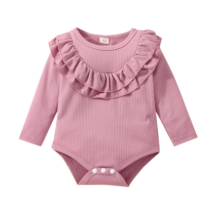Body infantil con cuello con volantes