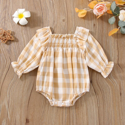 Body de ajedrez beige para niños