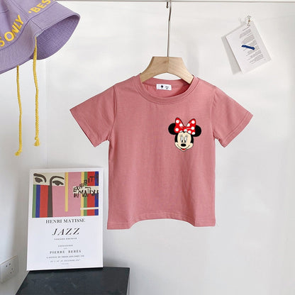 Camiseta de manga corta de Minnie de dibujos animados 