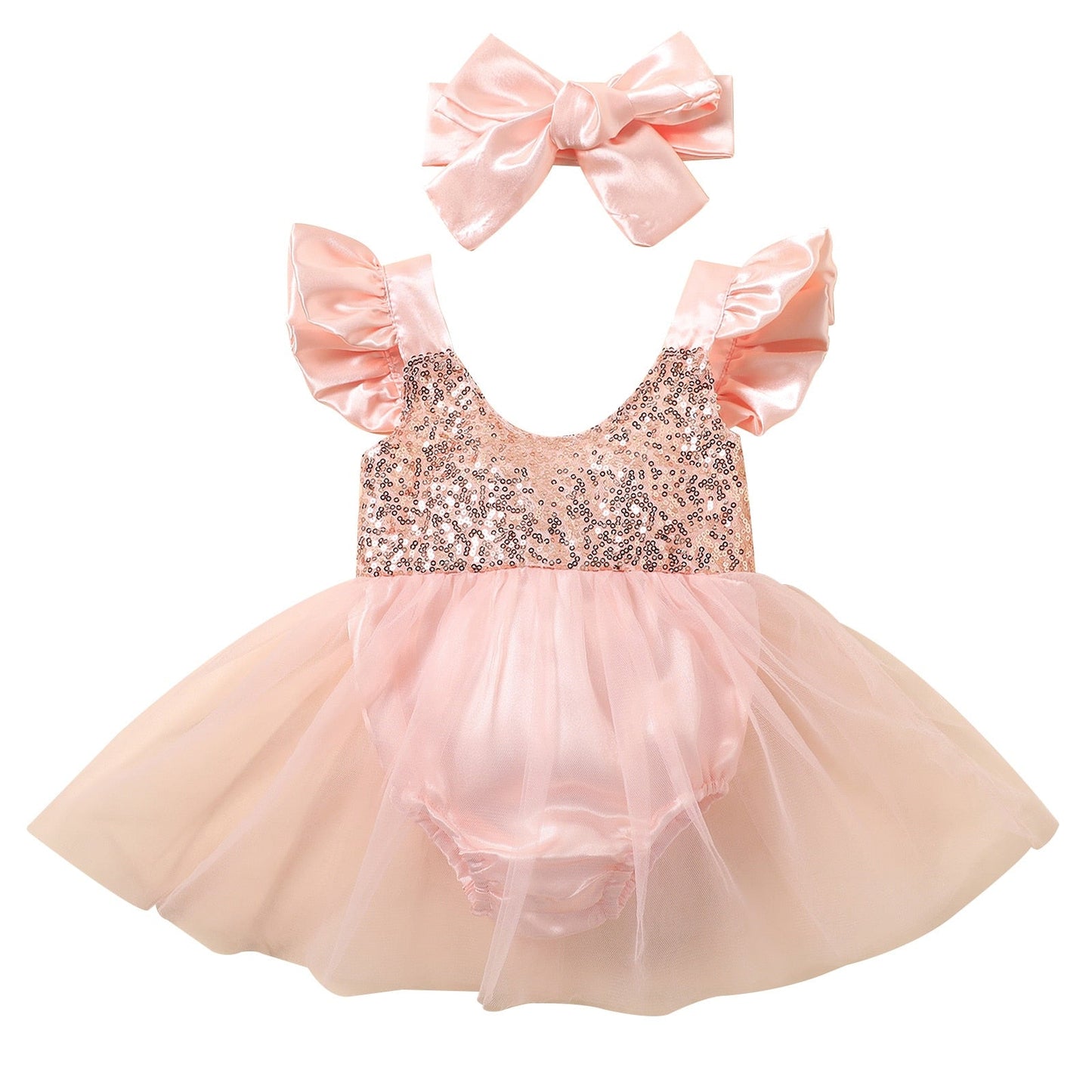 Vestido de tul body + lazo 