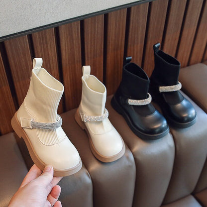 Botas con cierre brillante 