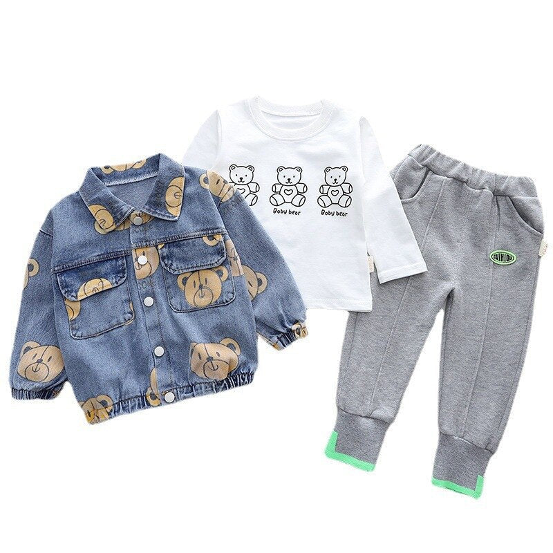 Conjunto de 3 piezas de oso 
