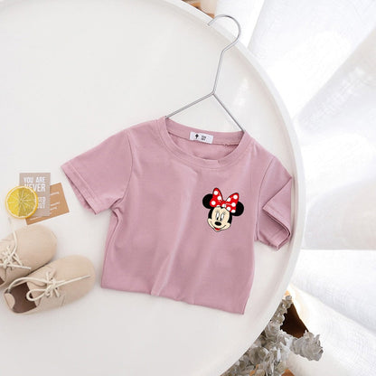 Camiseta de manga corta de Minnie de dibujos animados 