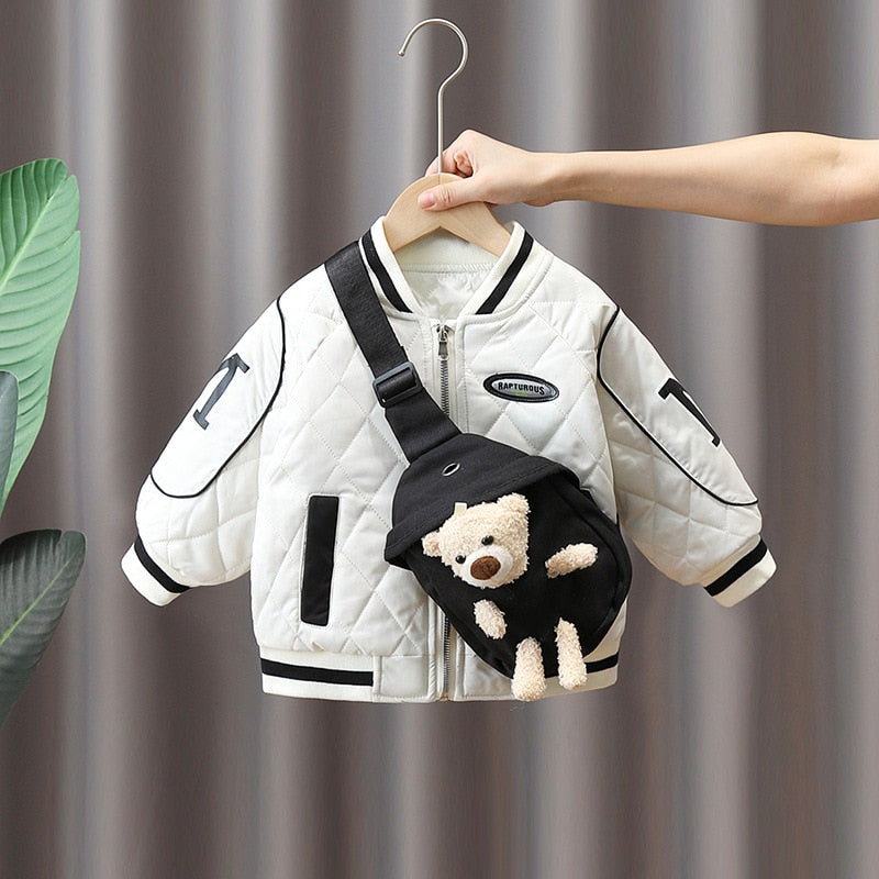 Parkas deportivas gruesas de plumón para niños