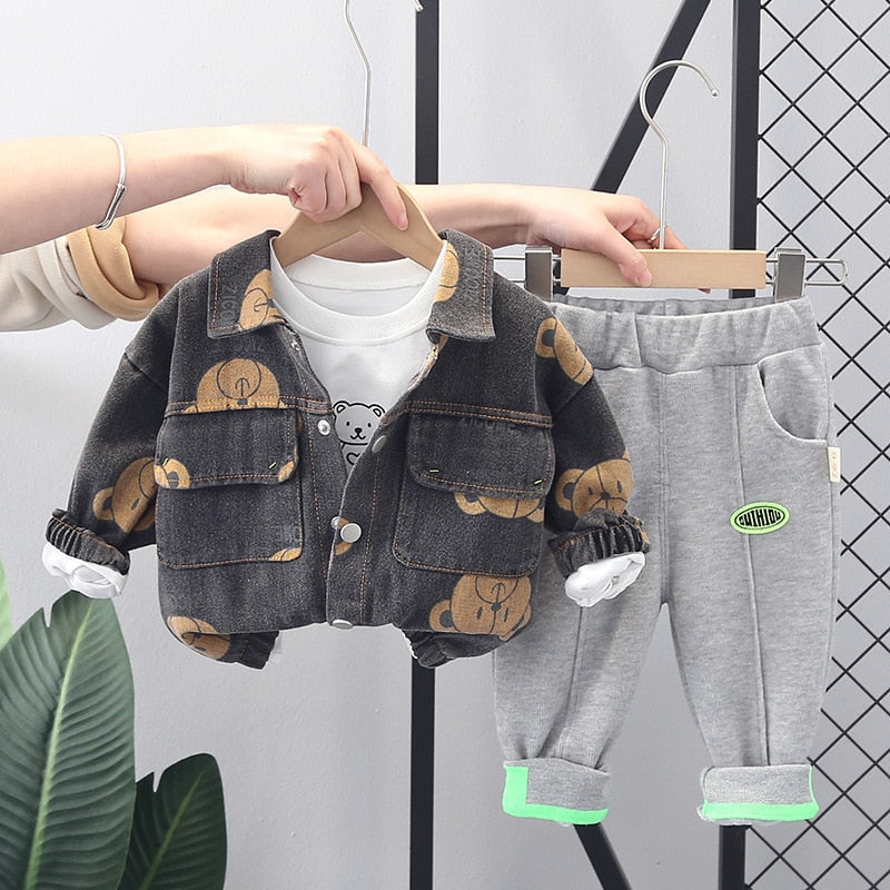 Conjunto de 3 piezas de oso 