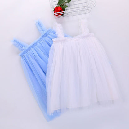 Vestido de tul con tirantes para niña 